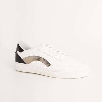 Tênis naPa metalizado - BRANCO/PRETO/PEWTER