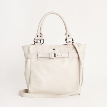Bolsa Média Couro Fly - OFF WHITE