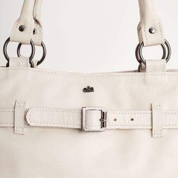 Bolsa Média Couro Fly - OFF WHITE