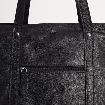 Bolsa couro ampla com mini bolso - PRETA