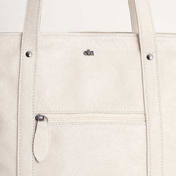 Bolsa couro ampla com mini bolso - OFF WHITE