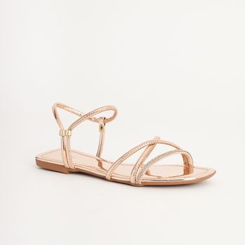 Rasteira Espelhado Glow - ROSE