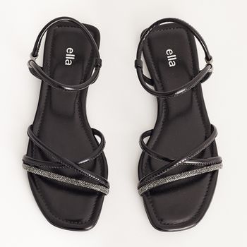 Rasteira Espelhado Glow - PRETO/ONIX