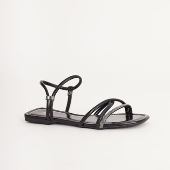 Rasteira Espelhado Glow - PRETO/ONIX