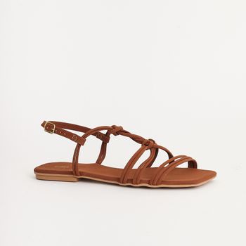 Rasteira Casual em nobuck - CARAMELO