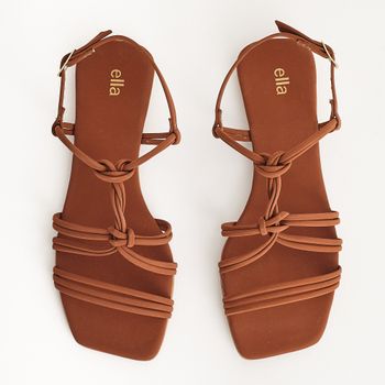 Rasteira Casual em nobuck - CARAMELO