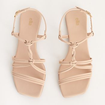 Rasteira Casual em nobuck - AMENDOA