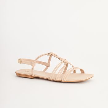 Rasteira Casual em nobuck - AMENDOA