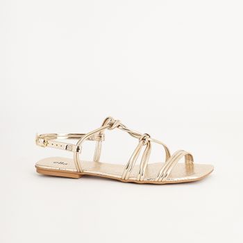 Rasteira Casual Metalizada - DOURADO