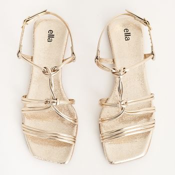 Rasteira Casual Metalizada - DOURADO