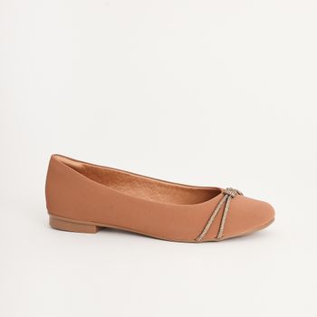 Sapatilha nó strass - CARAMELO/DOURADO