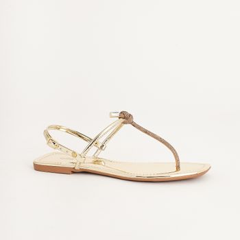 Rasteira Glow - CHAMPAGNE/DOURADO