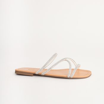 Rasteira Glow - NATURAL/CRISTAL