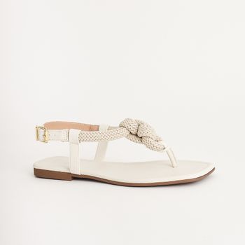 Rasteira Nó Corda - OFF WHITE