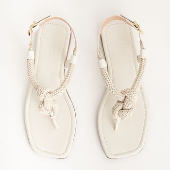 Rasteira Nó Corda - OFF WHITE