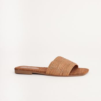 Rasteira em crochê metalizado - SELA/ACOBREADO