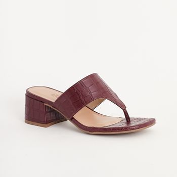 Tamanco Textura - BURGUNDY