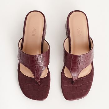Tamanco Textura - BURGUNDY