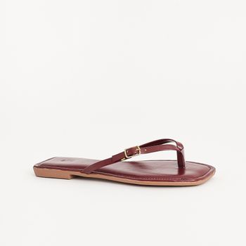 Rasteira Tira Fina com Fivela - MARSALA
