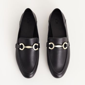 Mocassim Couro - PRETA