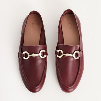 Mocassim Couro - BURGUNDY