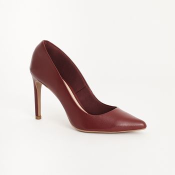 Scarpin em Couro Clássico - BURGUNDY