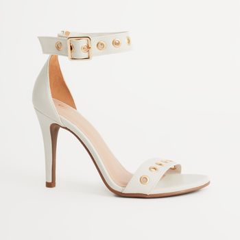 Sandália Alta com Ilhós - OFF WHITE