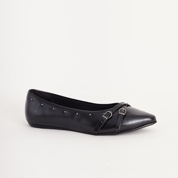 Sapatilha Tachas e Fivelas - PRETA