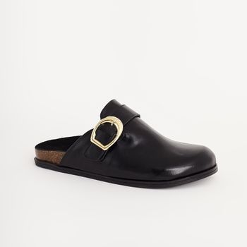 Papete Clog Fivela - PRETA