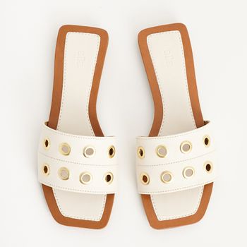 Rasteira com Ilhós - OFF WHITE