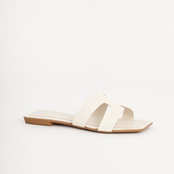 Rasteira Textura H - OFF WHITE