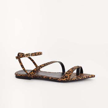 Rasteira com Textura Animal Print - ONCINHA