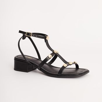 Sandália Floater Tachas - PRETA