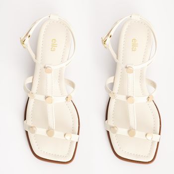 Sandália Floater Tachas - OFF WHITE