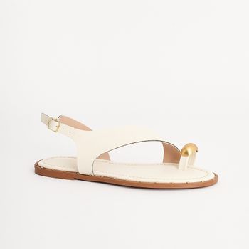 Rasteira Enfeite Bold - OFF WHITE