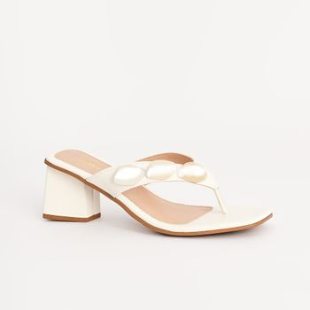 Tamanco Gotas Metálicas - OFF WHITE