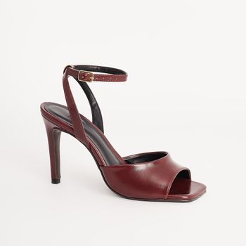 Sandália Salto Fino - BURGUNDY