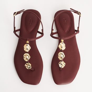 Rasteria Fio Detalhes martelados - BURGUNDY