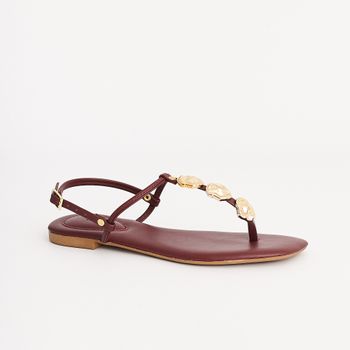 Rasteria Fio Detalhes martelados - BURGUNDY