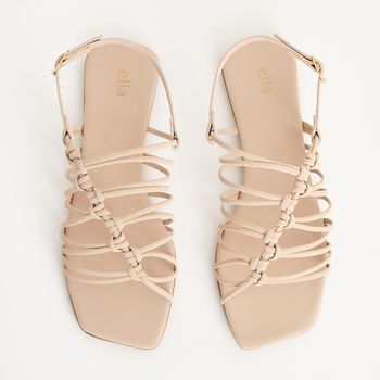 Rasteira Multi-Tiras com Nós - AMENDOA