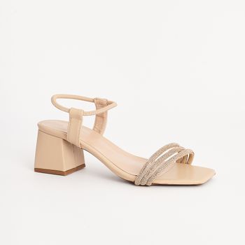 Sandália Calce Fácil Strass - ROSADO/ROSE