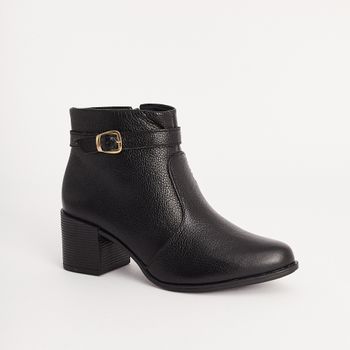 Bota Fivela Couro Floater - PRETA