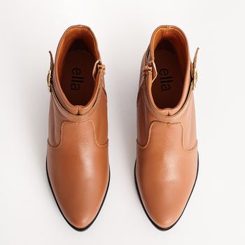 Bota Fivela Couro Floater - CARAMELO
