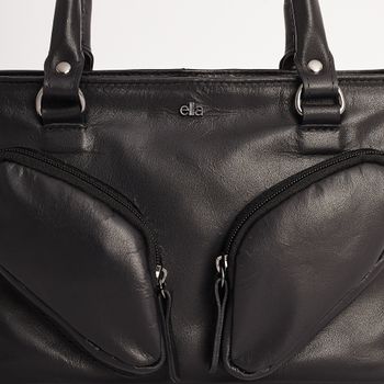 Bolsa Média Couro - PRETA