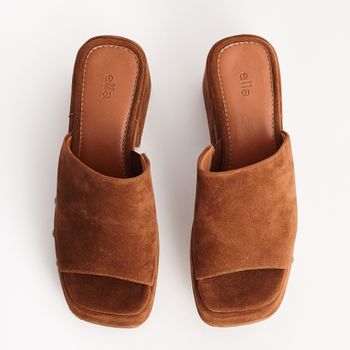 Tamanco Camurça Tachas - CARAMELO