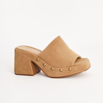 Tamanco Camurça Tachas - PALHA