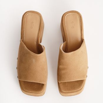 Tamanco Camurça Tachas - PALHA