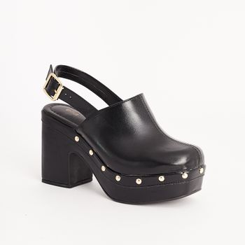 Plataforma Clog Tachas - PRETA