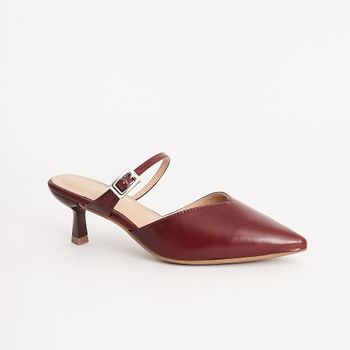 Mule Fivela Bico Fino - BURGUNDY