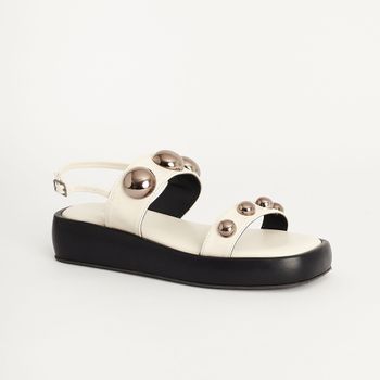 Papete com aplicação metalizada - OFF WHITE